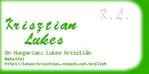 krisztian lukes business card